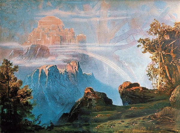 Valhalla (home of the Norse Gods) by Max Bruckner (1896)