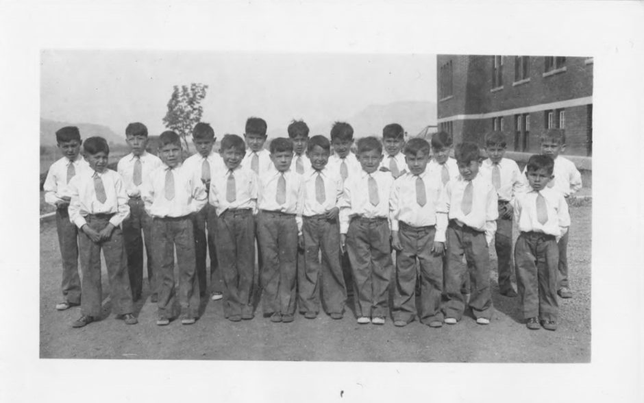 Male students at Kamloops residential school in 1944. (Photo: National Centre for Truth and Reconciliation)
